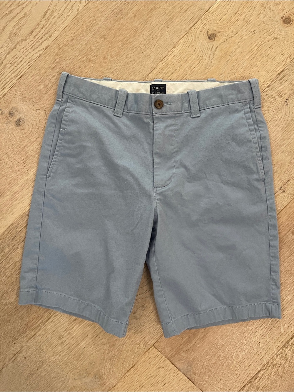 J. Crew Men's Sky Blue Flat Front Chino Shorts Size 30